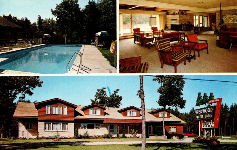 Camp INN Lodge (Redwood Motor Lodge) - Old Postcard